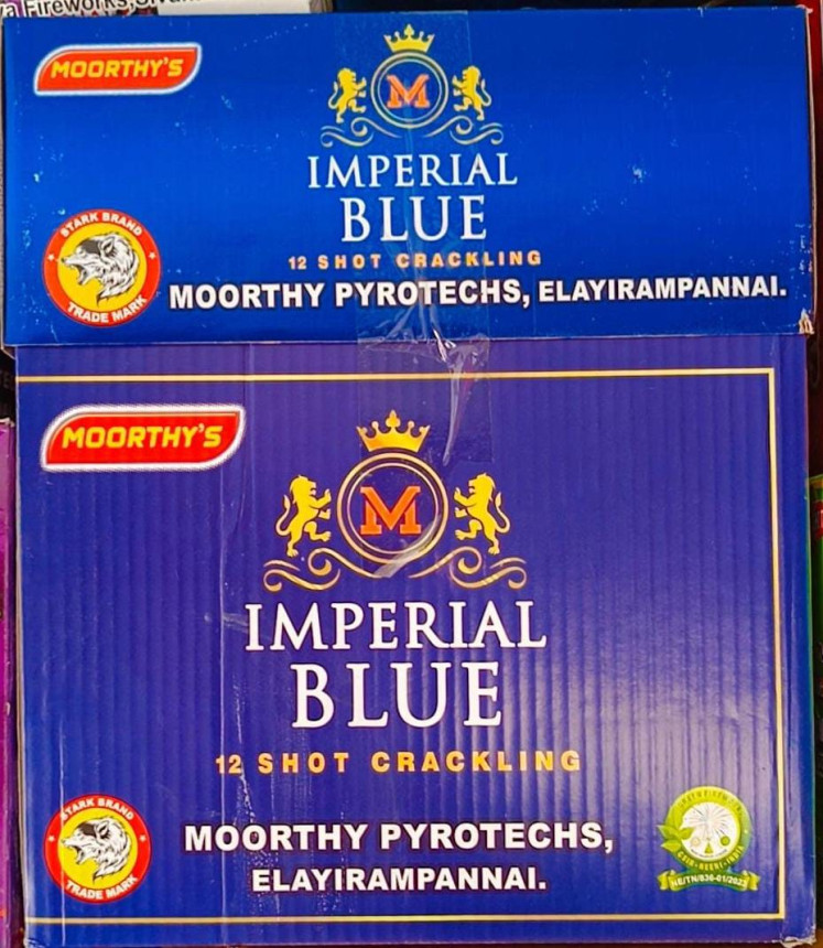 Imperial Blue (2 '' Fancy 12 Crackling Shot)