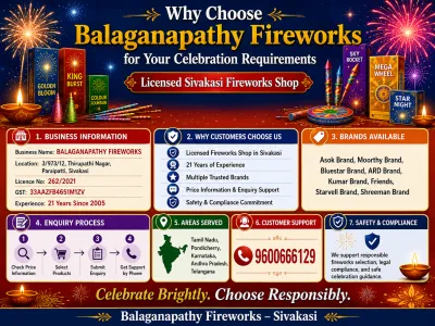 Why Choose Balaganapathy Fireworks for Your Celebration Requirements