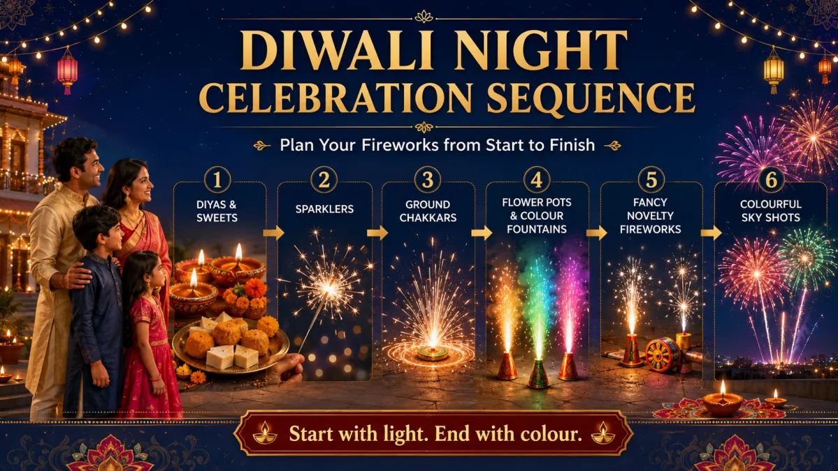 Diwali Night Celebration Sequence – How to Plan Your Fireworks from Start to Finish