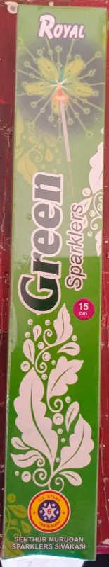 15 cm Green Sparklers (ARUN's Brand)